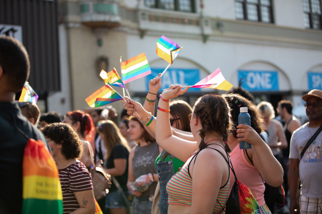 crowd at montclair pride festival
